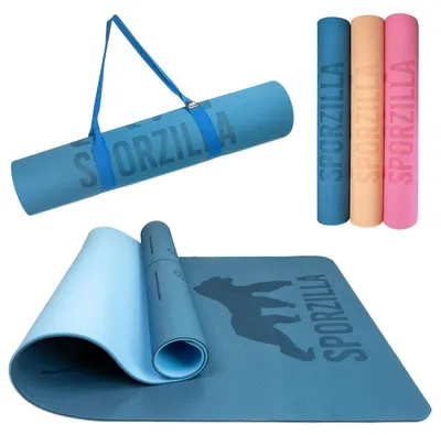 Produktbild von Fitnessmatte Yogamatte Sportmatte - 80 cm breit - 8 mm dick - TPE - Rutschfest