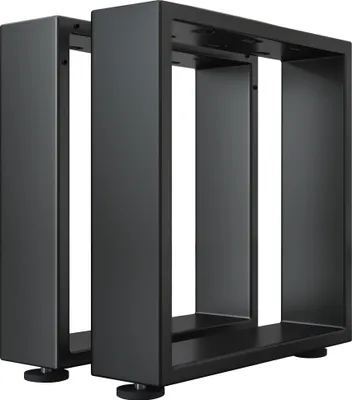 Produktbild von 2er-Set MORENA | Tisch Kufe | Schwarz | Füße: 16x16cm | B58xH73cm | U Tischgestell, Kufe Schwarz