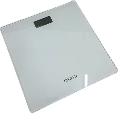 Image de CITIZEN HMS324 Balance corporelle numérique blanche et noire. Design fin comparable (18,90)