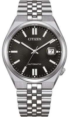 Zdjęcie produktu dla Zegarek męski, solidny mechanizm automatyczny, czarna tarcza - Citizen "Tsuyosa": NK0020-55E