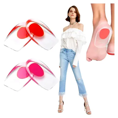 Produktbild von 2 Paar Fersenschoner, Fersenpolster für Schuhe, Gelkissen für Komfort, orthopädische Einlegesohlen, Größe 35-39