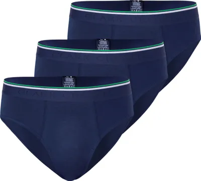 Produktbild von Clark Crown® 3er Pack "Bambus" Sport Slips XXL marineblau