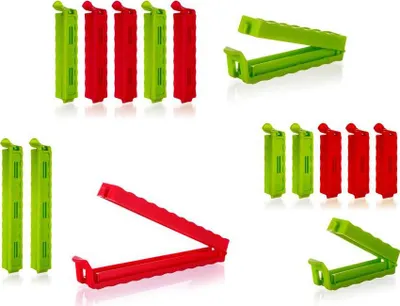 Produktbild von Verschlussklammern, Set mit Dichtungsclips, 3 Größen, 15 Stück