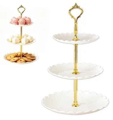 3-stufiger Dessertständer aus PP, 35 cm, für Cupcakes & Gebäck