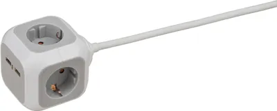 Zdjęcie produktu dla Brennenstuhl 1150100, 1,4 m, Wewnętrzna, Typu F, IP20, Szary, Biały, 4 x gniazdo sieciowe