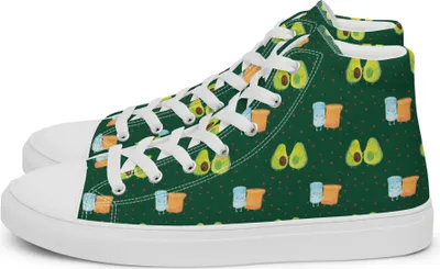 Produktbild von Mr. & Mrs. Panda Sportschuhe Damen Avocado Pärchen Größe 44 1/2 - Grün - Geschenk, Stoffschuhe, Turnschuhe, Sneaker, Damenschuhe, Familie, Liebe, Kinder