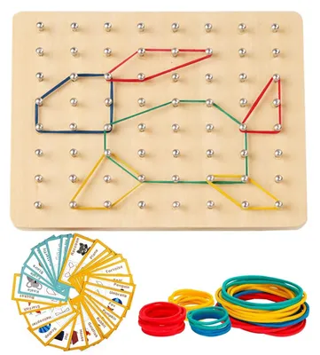 Produktbild von xolear Holz Geoboard Motorikspielzeug Lernspielzeug Montessori Geobrett