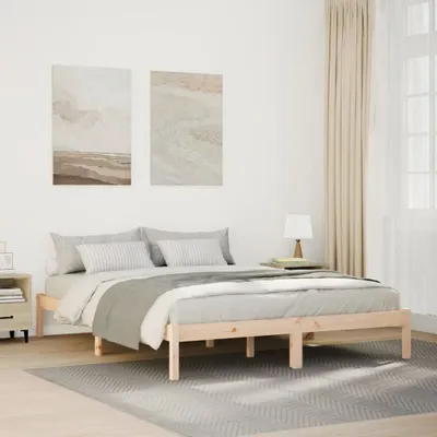 Productafbeelding van Maison Exclusive - Massief houten bed, extra lang, zonder matras, 160x220 cm, van grenenhout