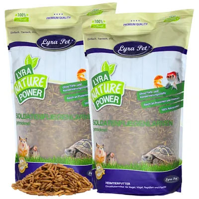 Produktbild von 10 kg Lyra Pet® Soldatenfliegenlarven