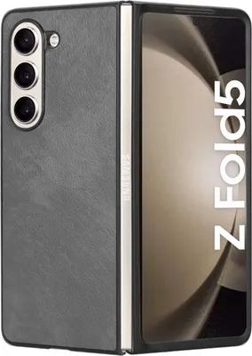 Produktbild von König Design Hülle kompatibel mit Samsung Galaxy Z Fold5 Kunststoff Soft Handyhülle - Handy Case Grau
