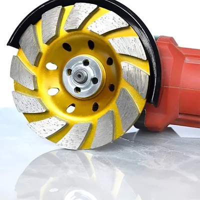 Obrázok produktu pre 10 cm diamantový brúsny kotúč pre uhlové brúsky na oceľ na brúsenie kameňa, spracovanie žuly, presné brúsenie kameňa - GRINDAPRO