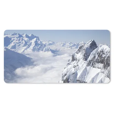 Produktbild von MuchoWow® Mauspad Mousepad Alpen - Schnee - Berg 60x30 cm - Mousepads - Maus Mat - Pad - Mausunterlage - Nachhaltig