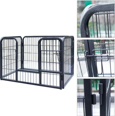 Zdjęcie produktu dla Kojec dla szczeniąt 91x63x61cm Wybieg dla zwierząt Ogrodzenie dla psa Ogrodzenie dla kota