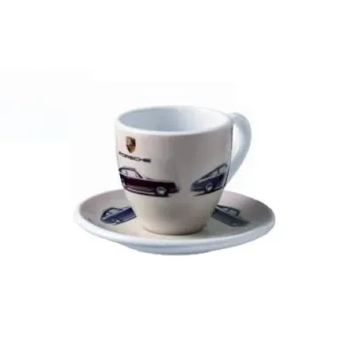 Produktbild von Porsche Espressotasse 50 Jahre 911 - 1963 Espressotasse mit Untertasse Limited Edition Set, aus Porzellan, Sammeltasse, Tasse, Espresso, Automarke