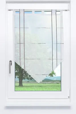 Produktbild von Scheibengardine von Lysel - Tilly (Bx H) 60cm * 90cm Grau/Grau
