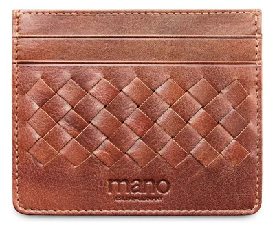 Produktbild von mano Leder Kartenhalter Don Luca Card Holder Cognac braun