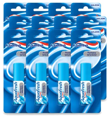 Produktbild von 12 x Aquafresh Odol Mundspray - Minze - 15 ml - Vorteilspackung - 12 Stücke
