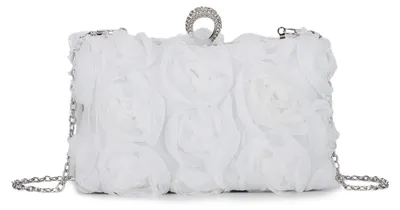 Imagen del producto de Solidchoice: Clutch elegante con flores y cadena desmontable, ideal para eventos especiales