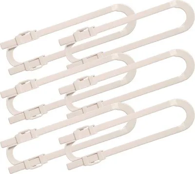 Productafbeelding van Famanu schuifsloten voor kastdeuren - 6 stuks - Wit