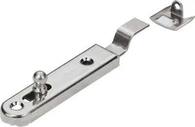 Produktbild von Möbelriegel gekröpft 50 mm, vernickelt, 2 Stück