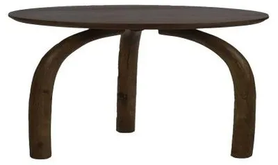 Productafbeelding van Pomax Trilo bijzettafel, donkerbruin, Ø 65 x H 35 cm