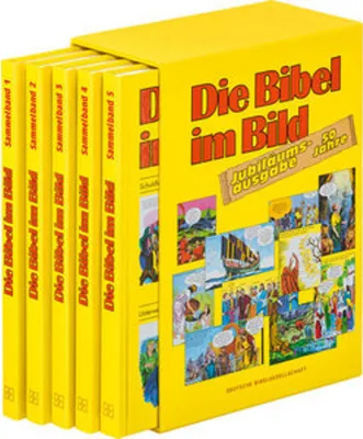 Immagine prodotto di Comic-Reihe "Die Bibel im Bild". 50 Jahre-Jubiläumsausgabe. Kinderbuch-Klassiker ab 8 Jahren mit Geschichten aus dem Alten und Neuen Testament als Comics. 5 Sammelbände im Schuber