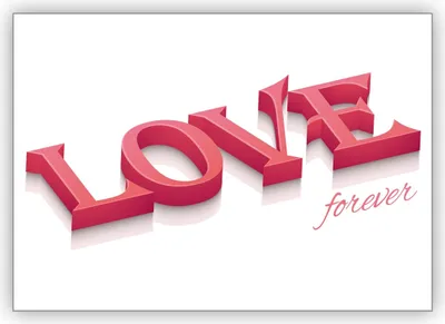 Produktbild von Edle reduzierte Typo Liebeskarte, Valentinskarte: Love forever