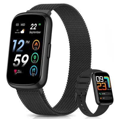 Produktbild von Smartwatch Damen 1,47" Fitness-Tracker, 24h Herzfrequenz, SpO2, Schlafmonitor, 24 Sportmodi, Schrittzähler, WhatsApp-Benachrichtigung, IP68 wasserdich