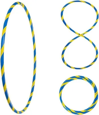 Produktbild von Bunter Hula Hoop Reifen, faltbar, Ø90cm Blau-Gelb