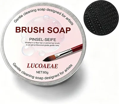 Image de Nettoyant pour pinceaux, 60 g, pour peintures acryliques et aquarelles, entretien des pinceaux