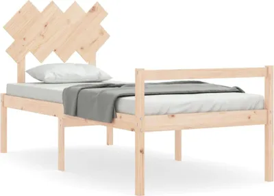 Produktbild von vidaXL Seniorenbett mit Kopfteil 90x200 cm Massivholz