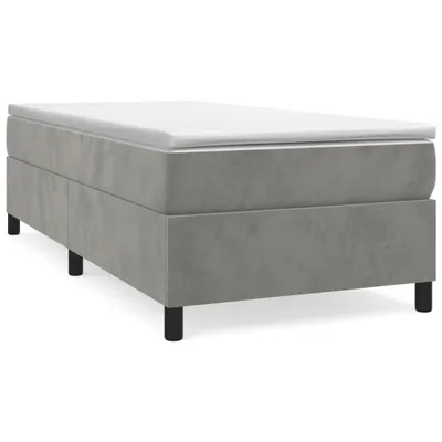 Produktbild von Boxspringbettgestell Hellgrau 80x200 cm Samt