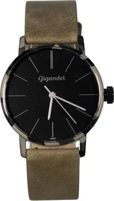 Produktbild von Gigandet Armbanduhr Damen Quarz Edelstahl Lederband Schwarz Braun G43-042