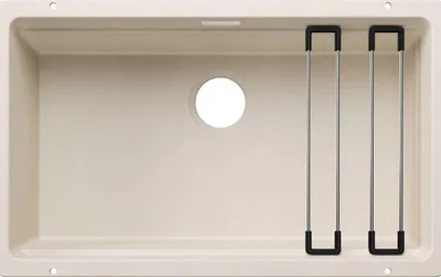 Produktbild von BLANCO ETAGON 700-U für Farbige Komponenten Einbauspüle SILGRANIT softweiß ab 80 cm ohne Ablauffernbedienung, mit Zubehör - inkl.