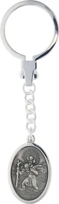 Produktbild von JuwelmaLux Schlüsselanhänger Christophorus 925 Silber rhodiniert JL14-01-0382