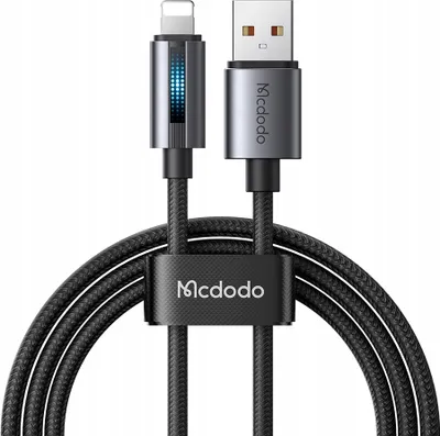 Immagine prodotto di Mcdodo CA-5660 Cavo da USB-A a Lightning con luce lampeggiante 1,2 m (nero)