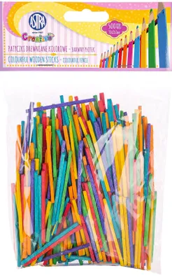 Produktbild von CREATIVO Bunte Holzstäbchen 500 Stück, 335122004