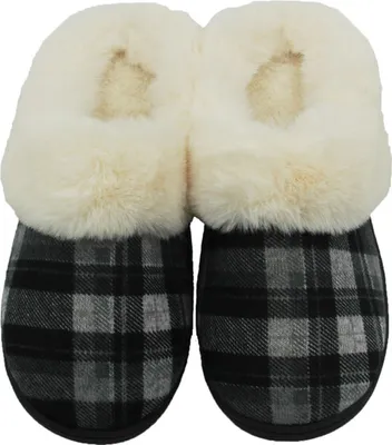 Produktbild von ASKSA Damen Winter Wärme Bequem Plüsch Pantoffeln Indoor Home rutschfeste Slipper, Schwarz, Größe: 38-39