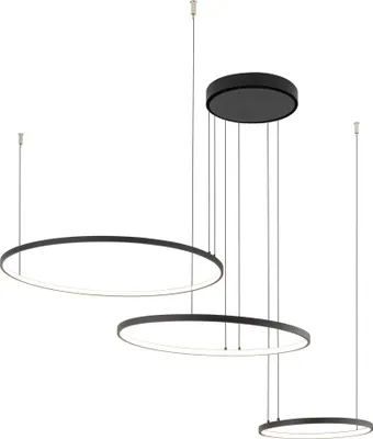 Productafbeelding van NOWODVORSKI Circolo LED hanglamp, zwart-aluminium