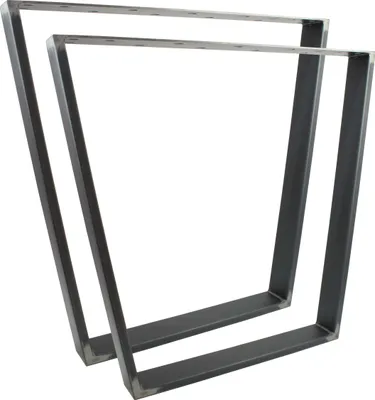 Produktbild von Natural Goods Berlin Möbelkufen V-FORM 55 cm, Tischkufen, Tischbeine, Tischgestell, Esstisch, Bank, Couchtisch, 75 cm x 72 cm, Industrial, 2 Stück