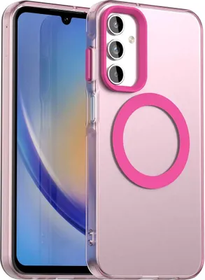 Obrázok produktu pre Puzdro MagSafe pre Samsung Galaxy A35 - Zadný kryt Phonesta HardFrost Polopriehľadné - Matná ružová