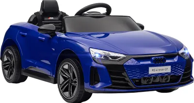 Image de HOMCOM Voiture électrique enfant 12 V - véhicule électrique avec télécommande parentale fournie - V. Max. 5 Km/h - effets sonores, lumineux - Audi RS E-tron GT bleu foncé