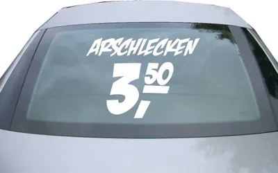 Produktbild von Indigos UG - Aufkleber Heckscheibe & Motorklappe DE6469 - weiß - 600x428 mm - Arschlecken - Auto Scheiben Fenster Heckklappe Tuning Racing JDM - Die cut