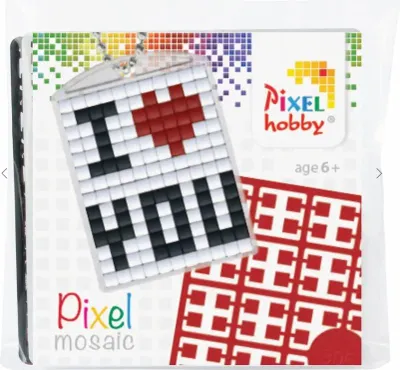 Produktbild von PRACHT Pixel Schlüsselring Set I love You