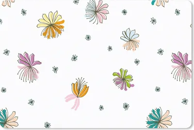Produktbild von MuchoWow® Mauspad Mousepad Blumen - Regenbogen - Flora - Pastell - Muster 27x18 cm - Mousepads - Maus Mat - Pad - Mausunterlage - Büroartikel - Desk Matten