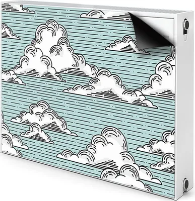 Produktbild von Magnet Verkleidung Abdeckung Heizkörperabdeckung Heizkörperabdeckung 100x60 cm  - Wolken, Zeichnung