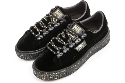 Produktbild von Damen Puma Basket Platform Velvet Turnschuhe Sportschuhe 38