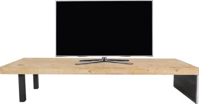 Produktbild von Lowboard HWC-L75, TV-Rack Fernsehtisch TV-Tisch, Industrial Massiv-Holz MVG- 40x200x60cm, natur
