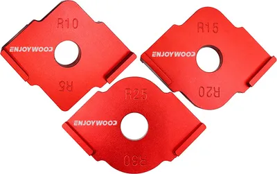 Obrázek produktu pro ENJOYWOOD 3dílná sada rohových šablon pro frézky, R5-R30, 6 v 1, přesné rohové šablony pro zpracování dřeva, odolné a snadno použitelné