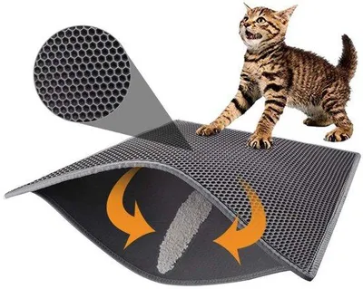 Productafbeelding van Grote Kattenbakmat met Honingraatdesign 76 x 61 cm